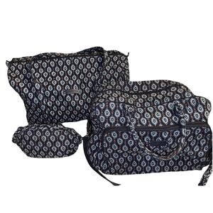 Vera Bradley Duffel Travel Bag Luggage Retried Pattern XL 3 Piece Set